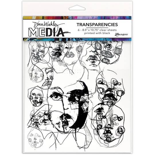 Dina Wakley Media Abstract Portraits Transparencies Set